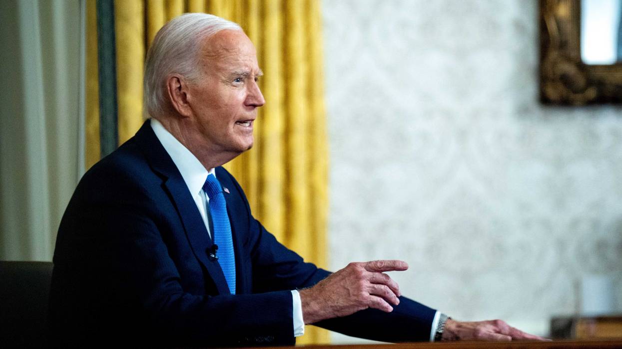 U.S. President Joe Biden speaks during an address to the nation about his decision not to seek reelection in the Oval Office at the White House on July 24, 2024 in Washington, DC.
