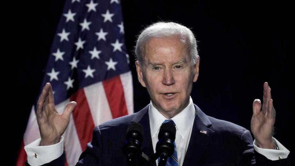 U.S. President Joe Biden speaks during the annual House Democrats Issues Conference at the Hyatt Regency Hotel March 1, 2023 in Baltimore, Maryland. Biden spoke on a range of issues, including bipartisan legislation passed in the first two years of his presidency. (Photo by Drew Angerer/Getty Images)