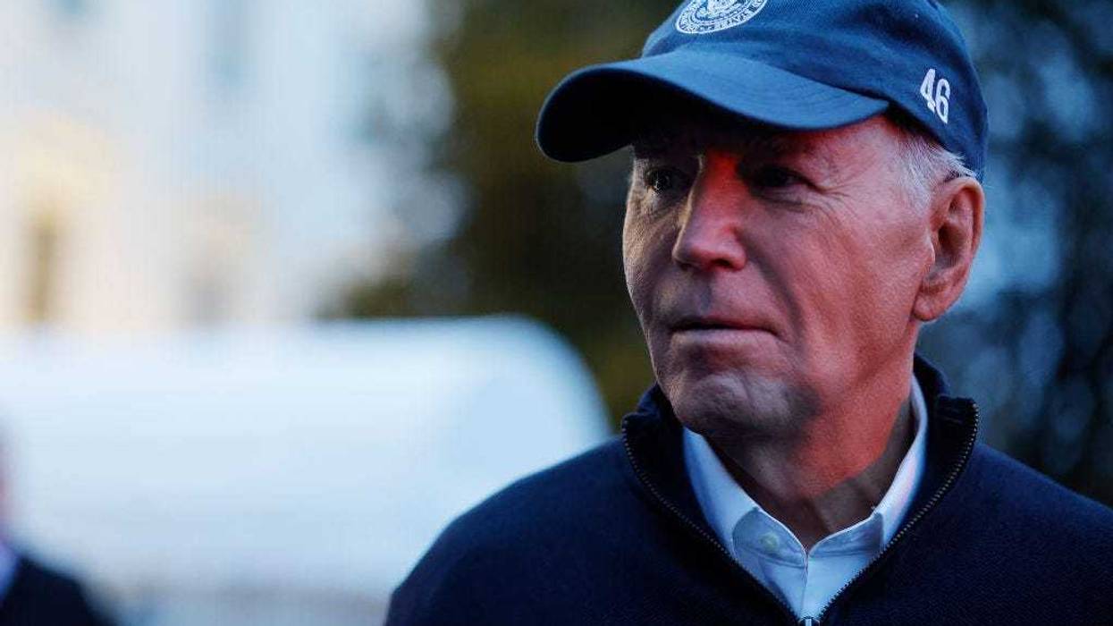 U.S. President Joe Biden stops to talk to reporters as he departs the White House on March 01, 2024 in Washington, DC. Biden will spend the weekend at Camp David, where he will prepare for his State of the Union address scheduled for March 07.