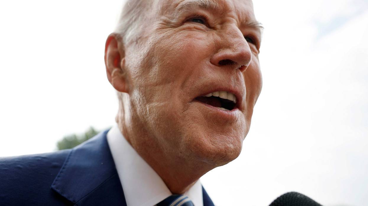 U.S. President Joe Biden talks to reporters as he departs the White House on June 28, 2023 in Washington, DC. Biden is traveling to Illinois to speak on what the administration has dubbed “Bidenomics" and to attend a campaign fund raiser before returning to Washington later in the evening.