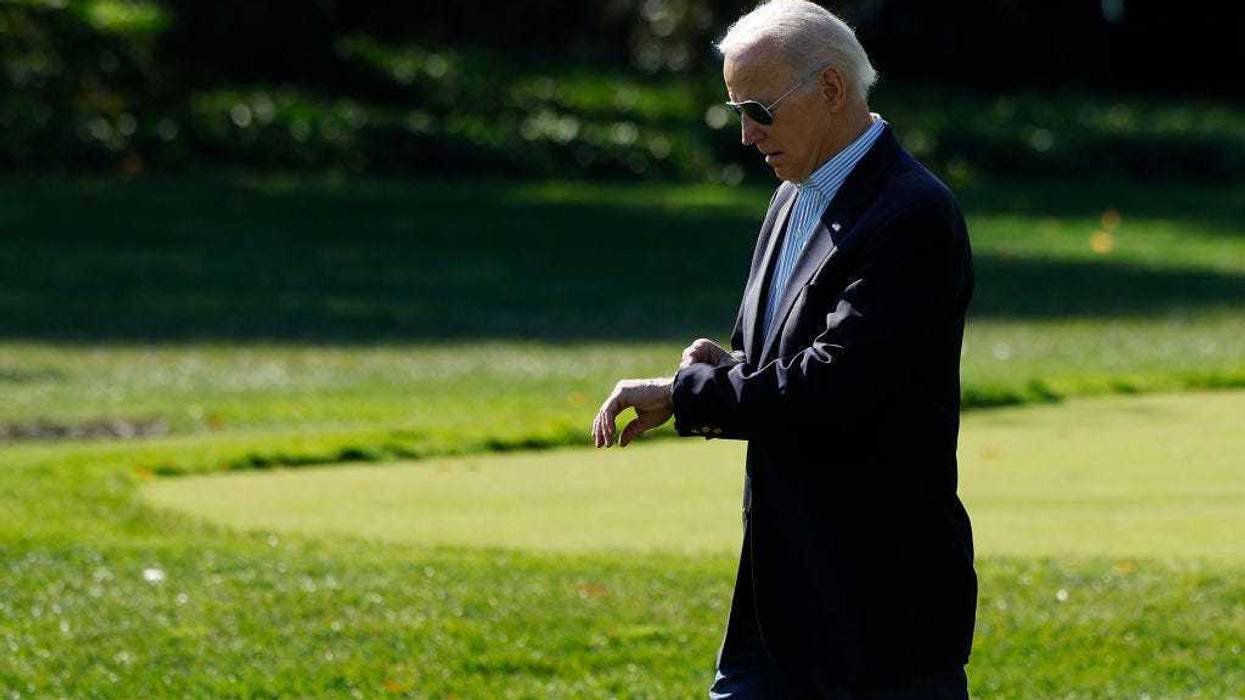 U.S. President Joe Biden walks across the South Lawn before boarding Marine One and departing the White House on November 01, 2023 in Washington, DC. Biden is traveling to Minnesota.