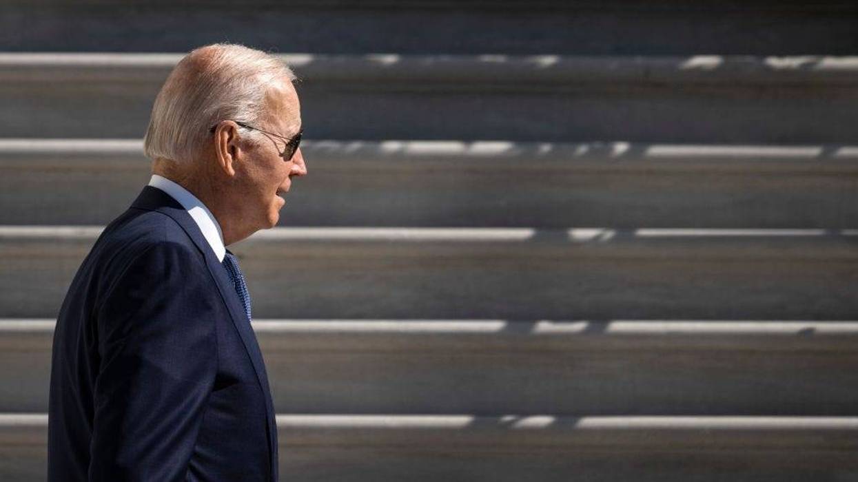 U.S. President Joe Biden walks to Marine One on the South Lawn of the White House October 7, 2022 in Washington, DC.