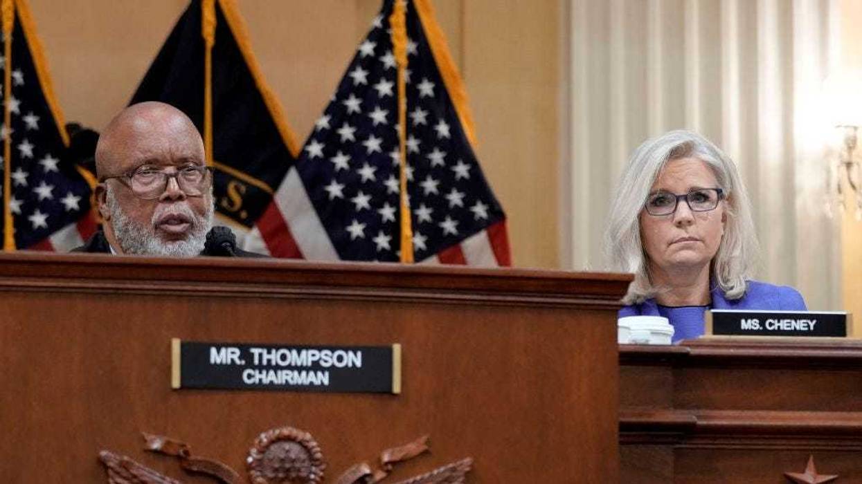 U.S. Rep. Bennie Thompson (D-MS), Chairman of the Select Committee to Investigate the January 6th Attack on the U.S. Capitol, joined by Vice Chairwoman Rep. Liz Cheney (R-WY), delivers remarks during a hearing on the January 6th investigation on June 09, 2022 on Capitol Hill in Washington, DC.