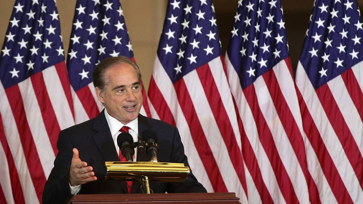 U.S. Secretary of Veterans Affairs David Shulkin speaks during a Congressional Gold Medal presentation ceremony October 25, 2017 at the U.S. Capitol Visitor Center in Washington, DC.