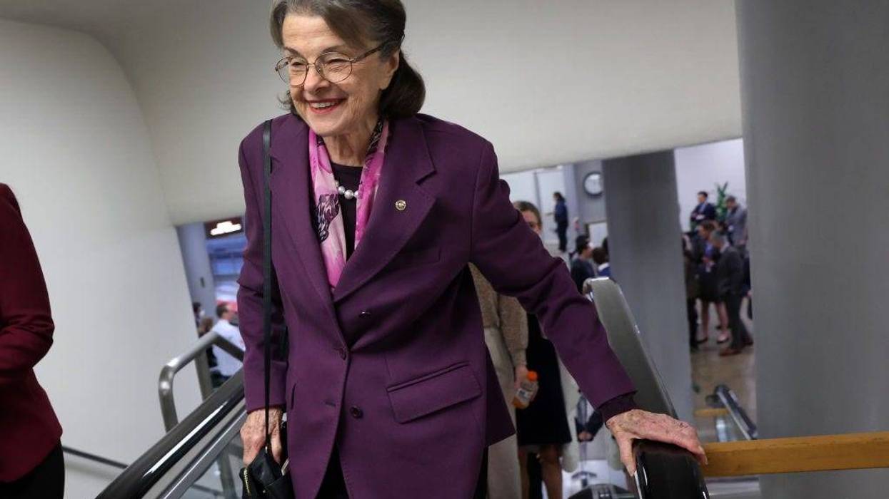 U.S. Sen. Dianne Feinstein (D-CA) makes her way to the Senate chambers at the U.S. Capitol on February 16, 2023 in Washington, DC. The Senate is holding its final votes of the week before the President's Day recess.