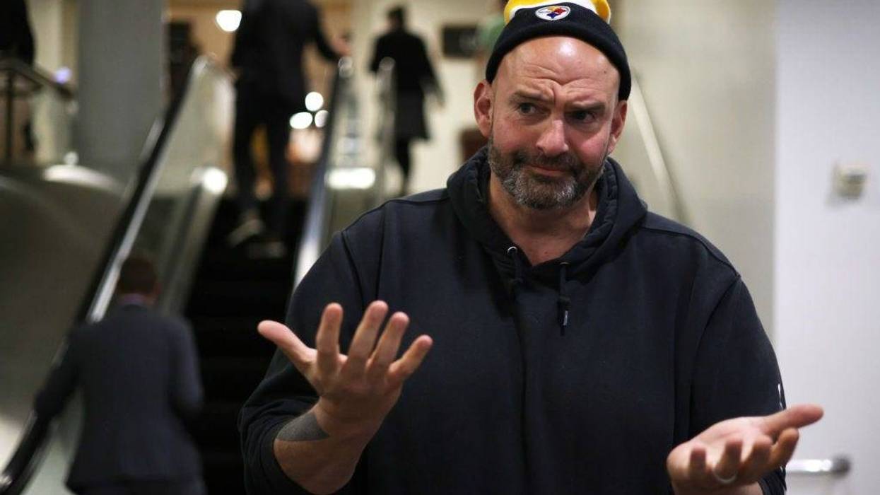 U.S. Sen. John Fetterman (D-PA) speaks to members of the press at the U.S. Capitol on November 15, 2023 in Washington, DC.