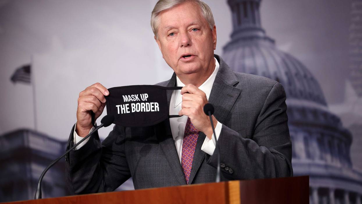 U.S. Sen. Lindsey Graham (R-SC) speaks on southern border security and illegal immigration, during a news conference at the U.S. Capitol on July 30, 2021 in Washington, DC. Graham urged the Biden administration to name former Homeland Security Secretary Jeh Johnson as a border czar.
