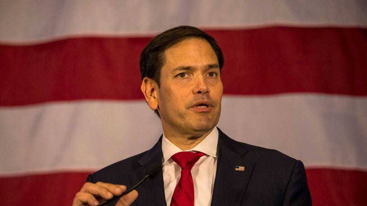U.S. Sen. Marco Rubio (R-FL) speaks to his supporters during an election-night party on November 8, 2022 in Miami, Florida.