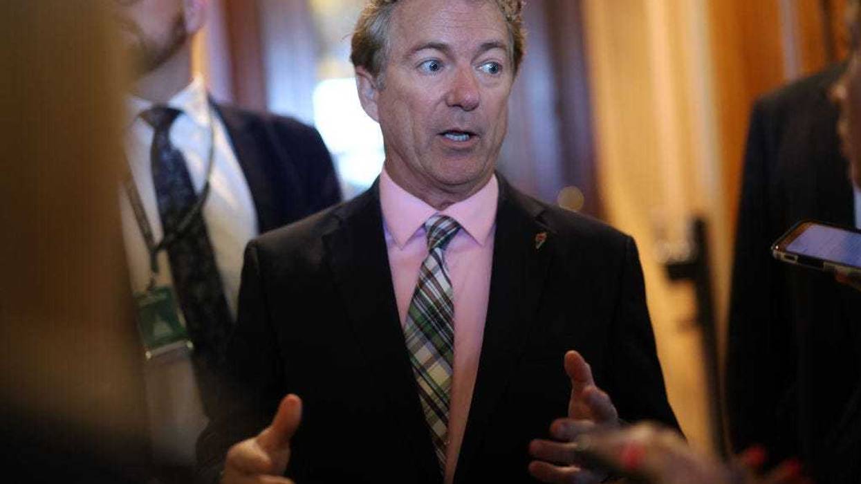 U.S. Sen. Rand Paul (R-KY) talks to reporters at the U.S. Capitol on June 1, 2023 in Washington, DC.