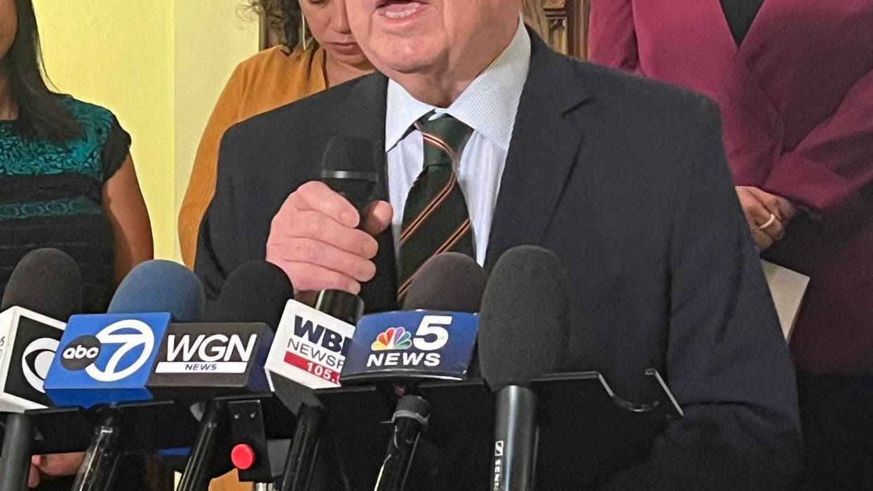 U.S. Senator Dick Durbin (D-Illinois) speaks in Chicago on October 17.