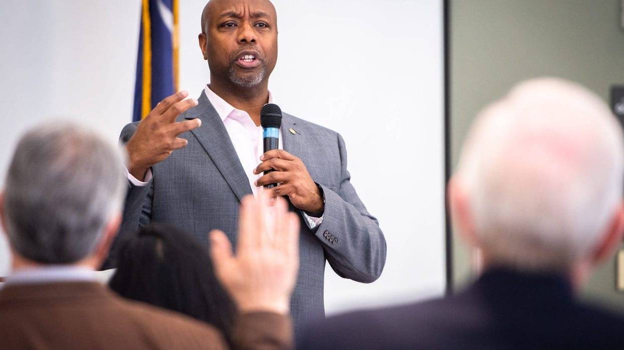 U.S Senator Tim Scott speaks at Tri-County Technical College during his meet and greet event, Tuesday, November 26, 2019.