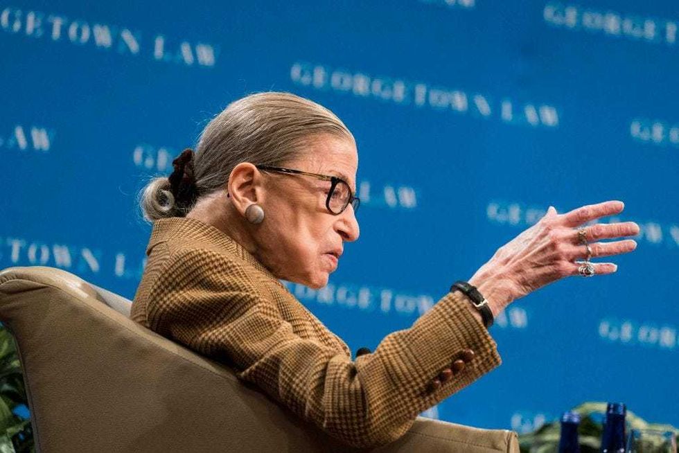 U.S. Supreme Court Justice Ruth Bader Ginsburg participates in a discussion at the Georgetown University Law Center on February 10, 2020 in Washington, DC.