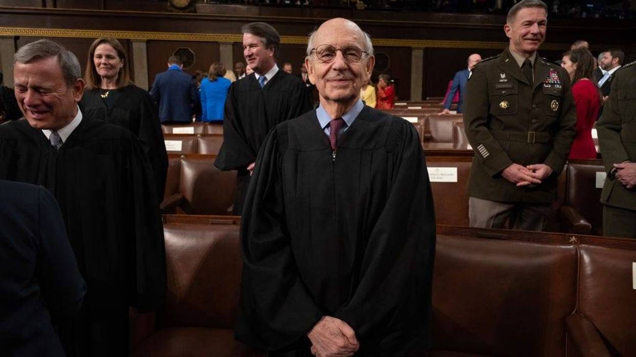 U.S. Supreme Court Justice Stephen Breyer attends the State of the Union address by U.S. President Joe Biden in the U.S. Capitol House Chamber on March 1, 2022 in Washington, DC.