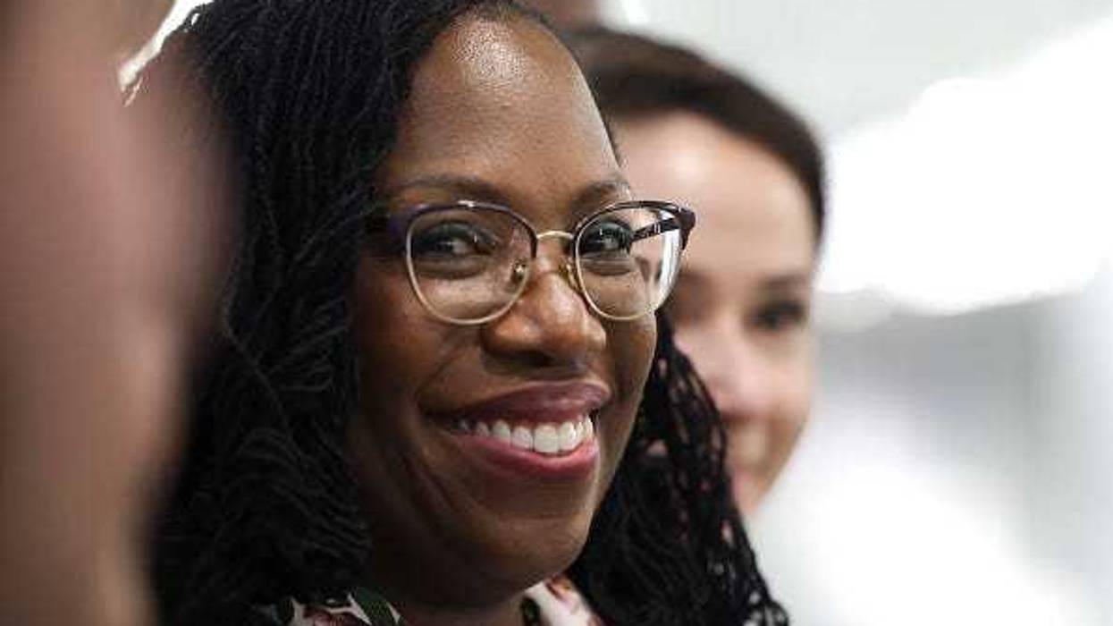 U.S. Supreme Court Nominee Ketanji Brown Jackson arrives for a meeting with Sen. Tina Smith (D-MN) on Capitol Hill April 04, 2022 in Washington, DC.