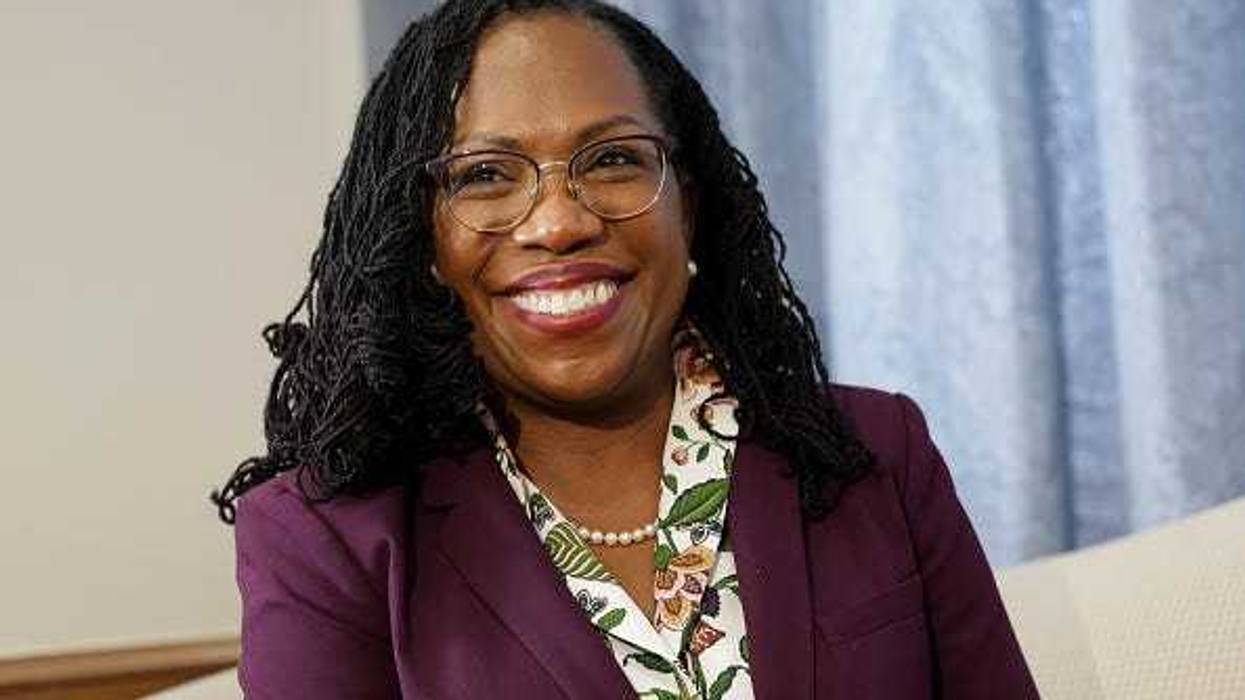 U.S. Supreme Court Nominee Ketanji Brown Jackson meets with Sen. Mark Warner (D-VA) on Capitol Hill, April 04, 2022 in Washington, DC.