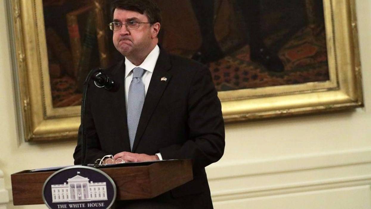 U.S. Veterans Affairs Secretary Robert Wilkie speaks during an East Room event to announce the “PREVENTS Task Force” at the White House June 17, 2020 in Washington, DC.