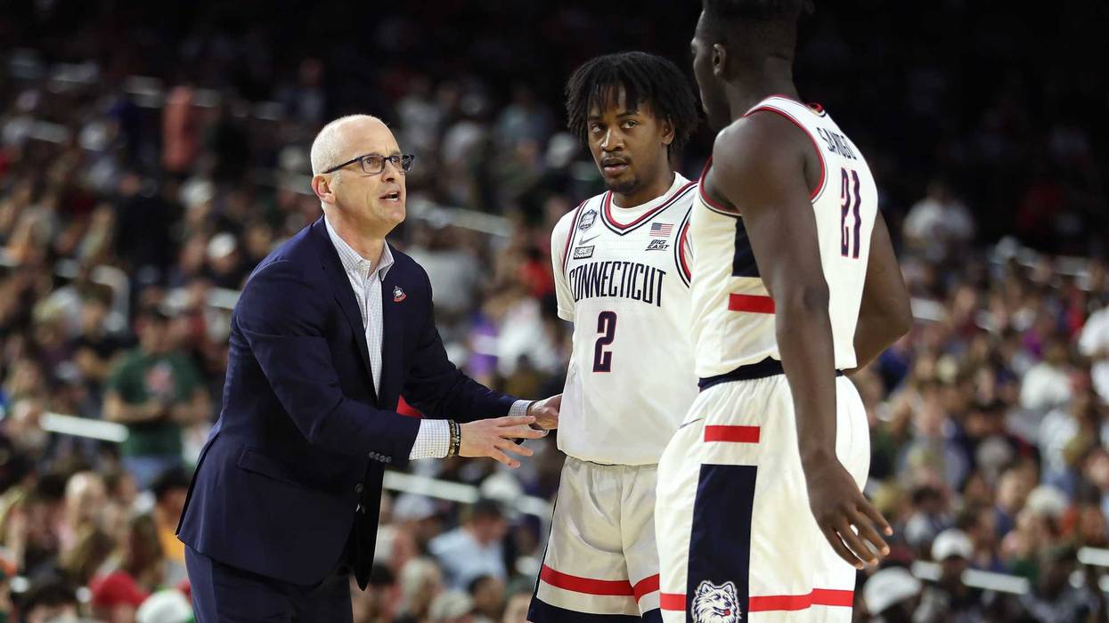 UConn men's basketball head coach Dan Hurley at the Final Four in Houston, 4/1/23
