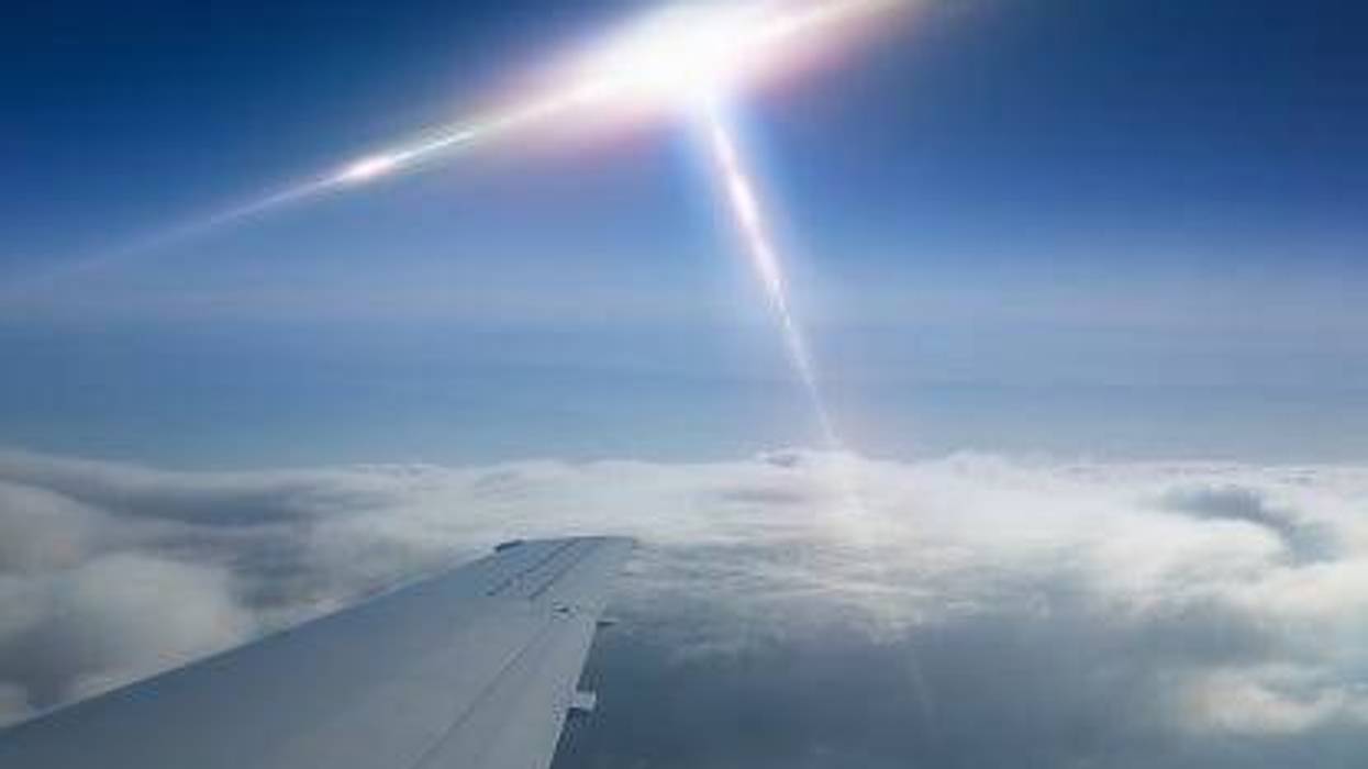 UFO and airliner