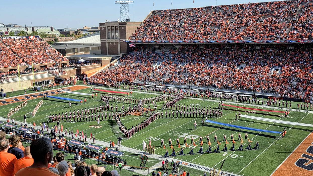 UIUC football game at Gies Memorial Stadium