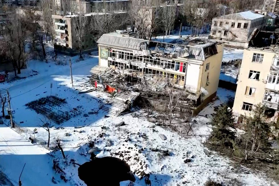 Ukraine: Drone footage shows scale of Bakhmut