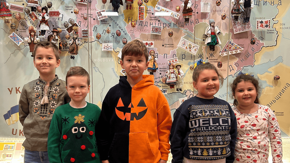 Ukrainian Heritage School students