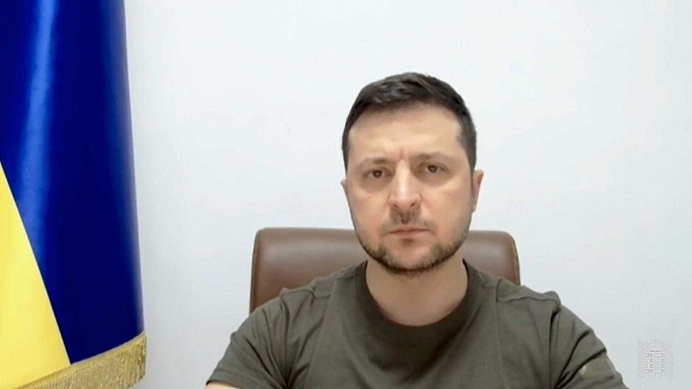 Ukrainian President Volodymyr Zelenskyy addresses MPs in the House of Commons via videolink on the latest situation in Ukraine