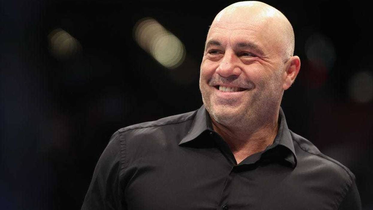 Ultimate Fighting Championship color commentator, Joe Rogan during UFC 274 at Footprint Center on May 07, 2022 in Phoenix, Arizona.
