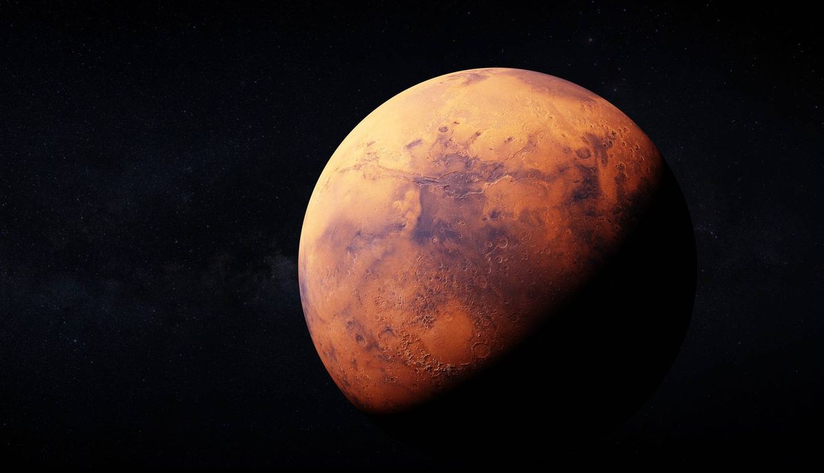 Ultra realisic 3d rendering of Mars