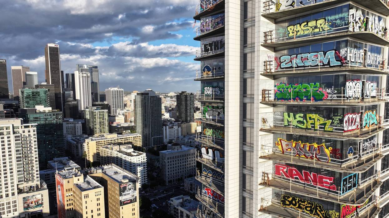 unfinished skyscraper development