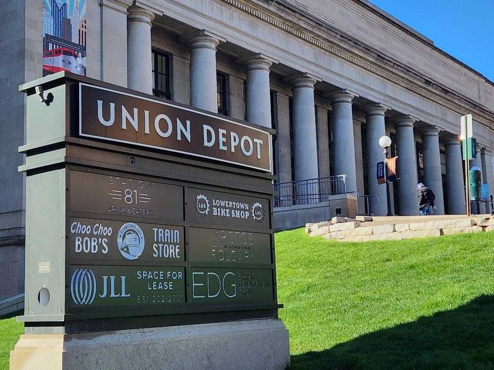 Union Depot sign