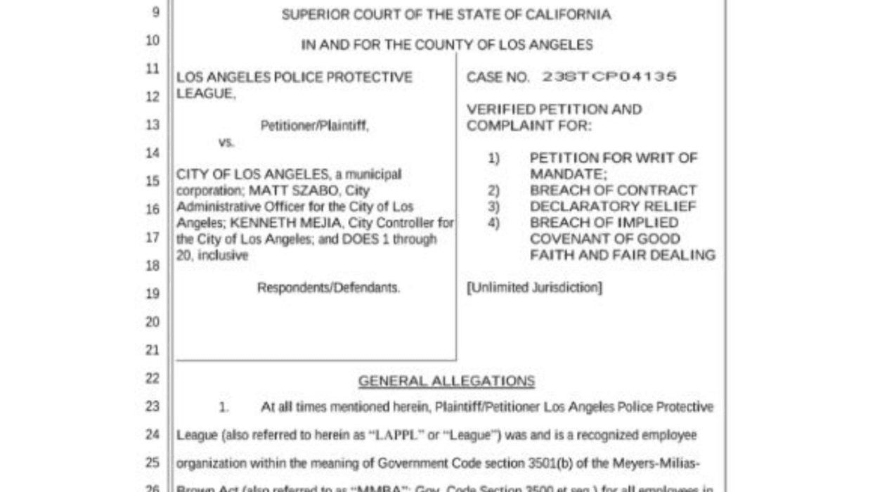 Union representing thousands of LAPDHQ cops is suing la controller Kenneth Mejia over pay dispute. Cops have 6-percent pay raise, approved late August, but still NO retro pay, as promised, to July 16th.