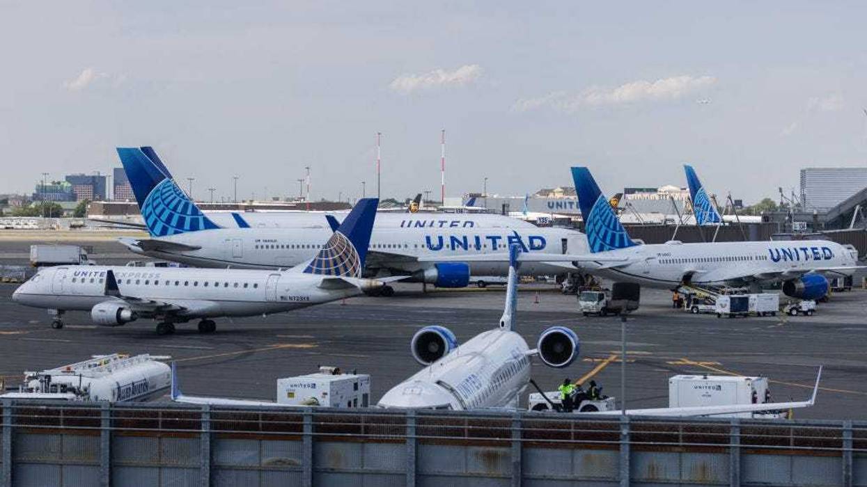 United Airlines aircraft are seen at Newark Liberty International Airport (EWR) on July 1, 2022 in Newark, New Jersey.