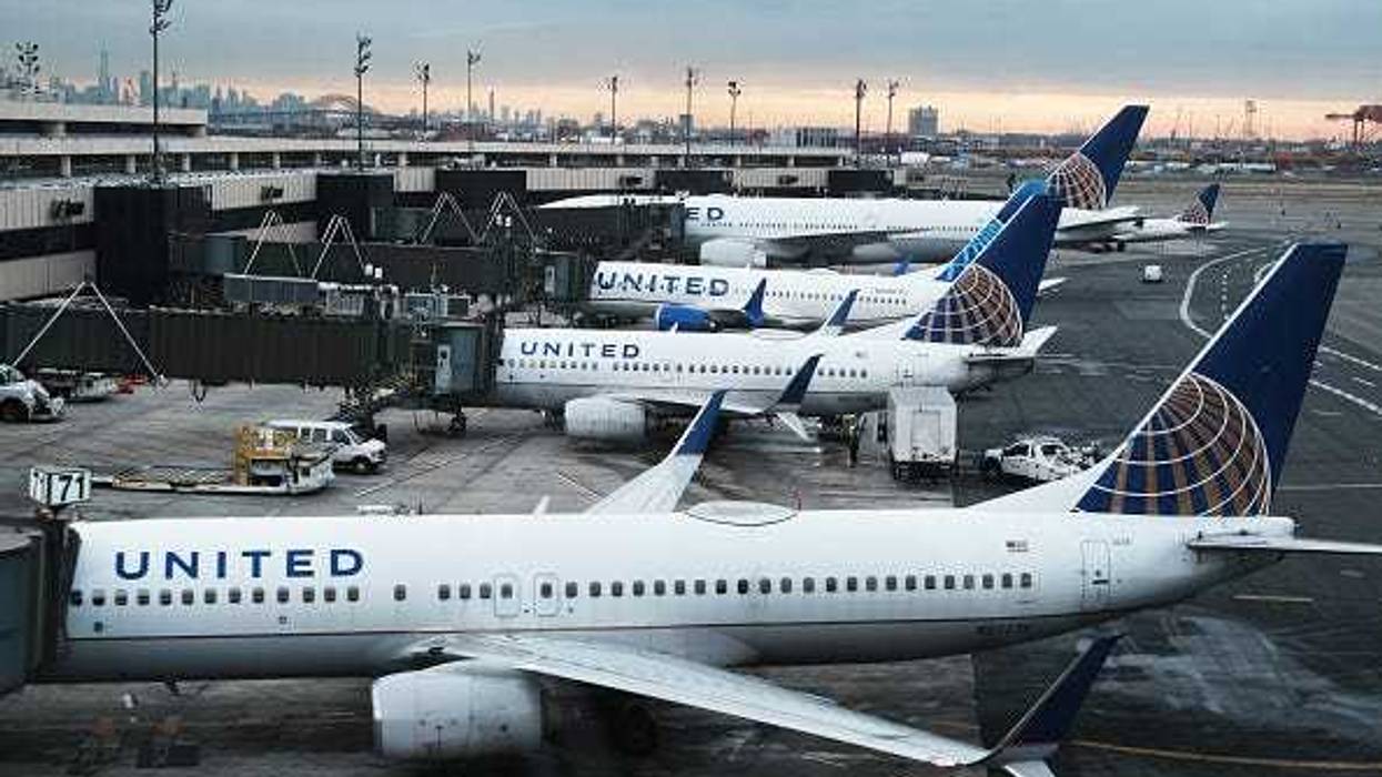 United Airlines planes sit on the runway at Newark Liberty International Airport on November 30, 2021 in Newark, New Jersey.