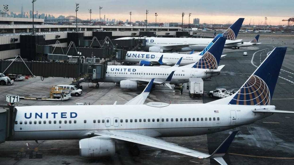 United Airlines planes sit on the runway at Newark Liberty International Airport on November 30, 2021 in Newark, New Jersey.
