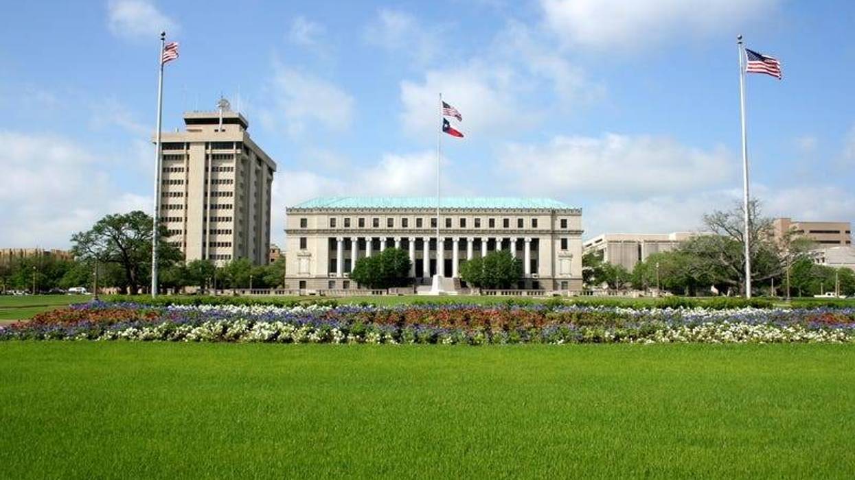 University buildings on campus of Texas A&M in College Station, Texas