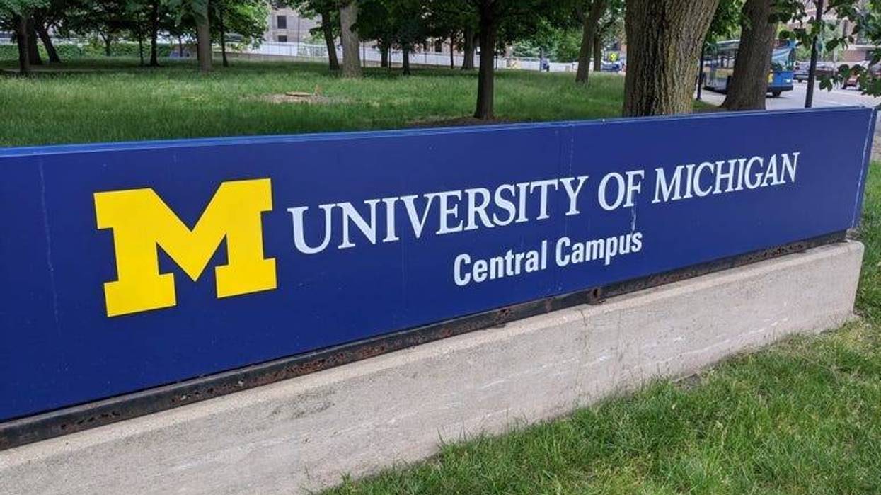 University of Michigan campus sign