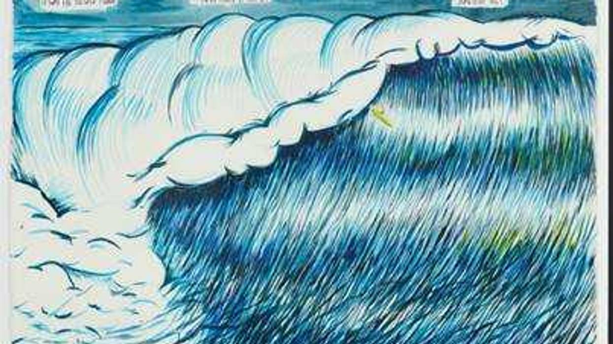 Untitled (“It was the Moment . . . ”), 2013, 100 cm by 155 cm, one of the forged paintings Weinberger allegedly sold.