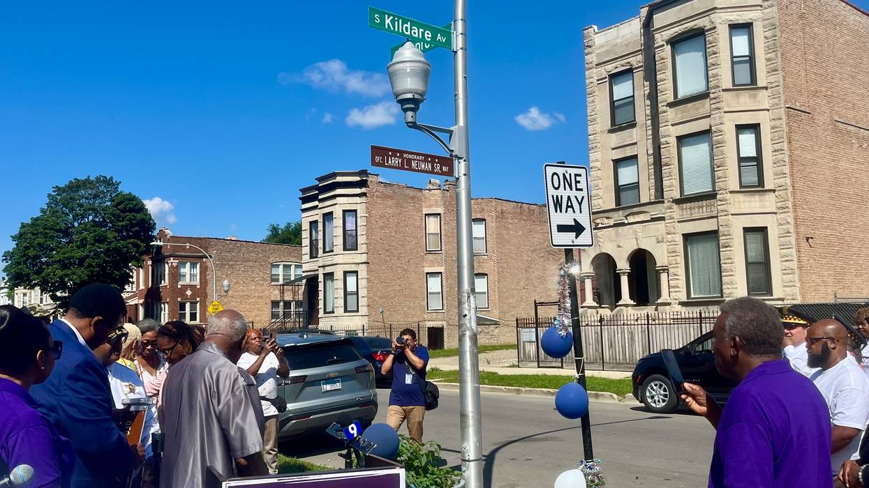 Unveiling of Honorary Officer Larry Neuman Sr. Way