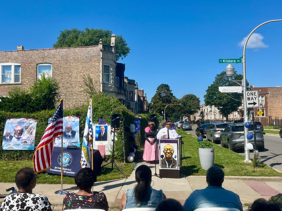 Unveiling of Honorary Officer Larry Neuman Sr. Way