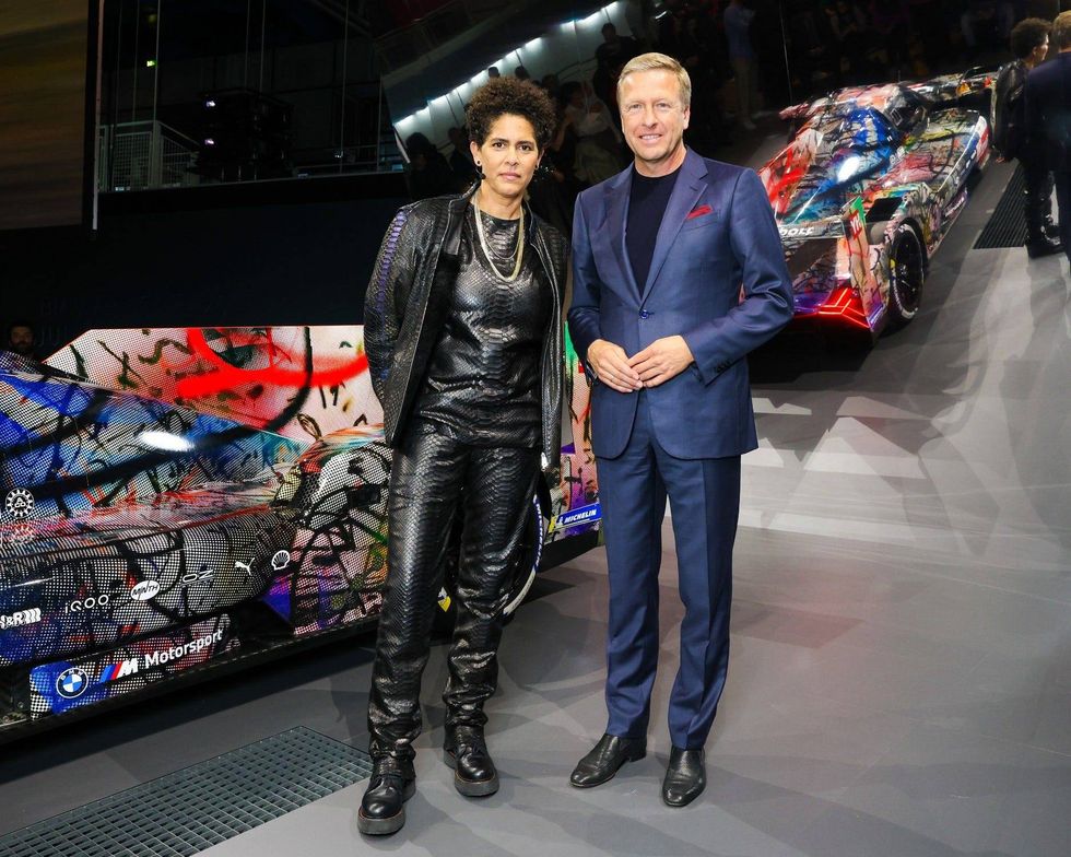 Unveiling of the BMW Art Car #20 designed by Julie Mehretu at the world premiere at the Centre Pompidou, Paris