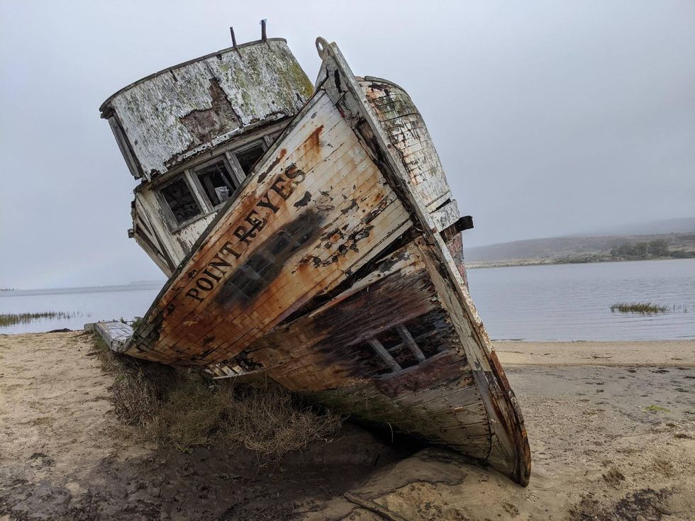 Up close and personal with the S.S. Point Reyes.