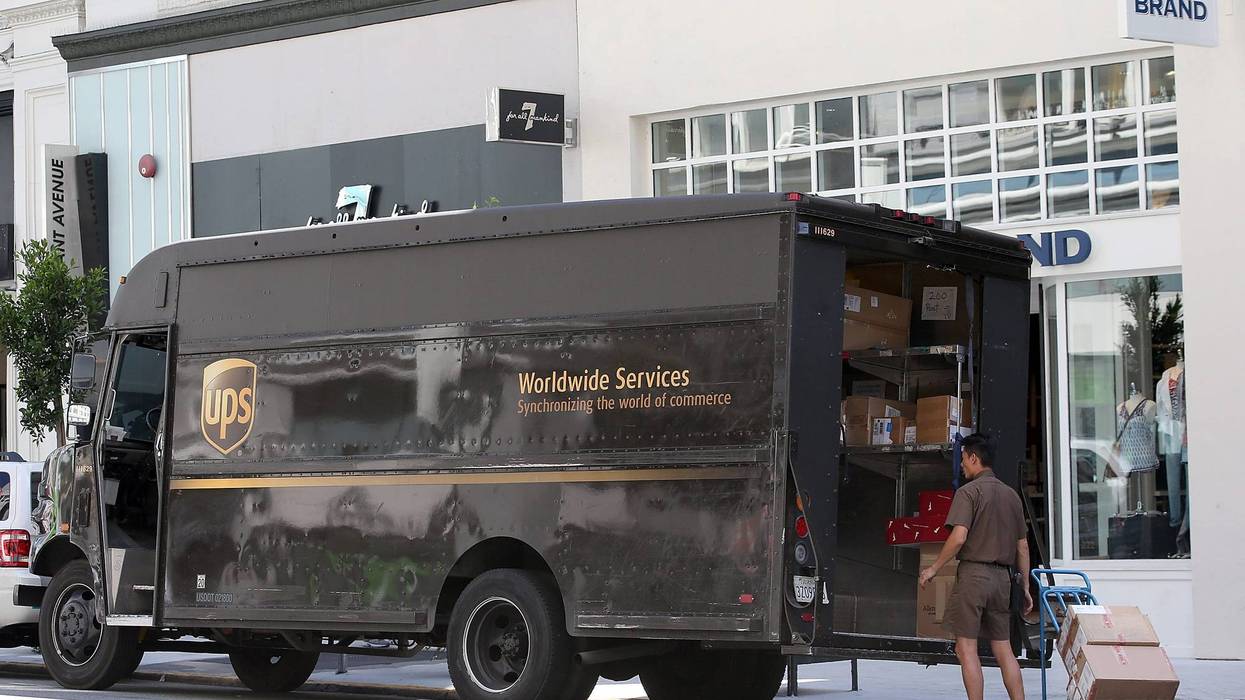UPS Driver Truck