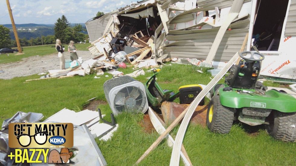 Upside-down home destroyed by tornado