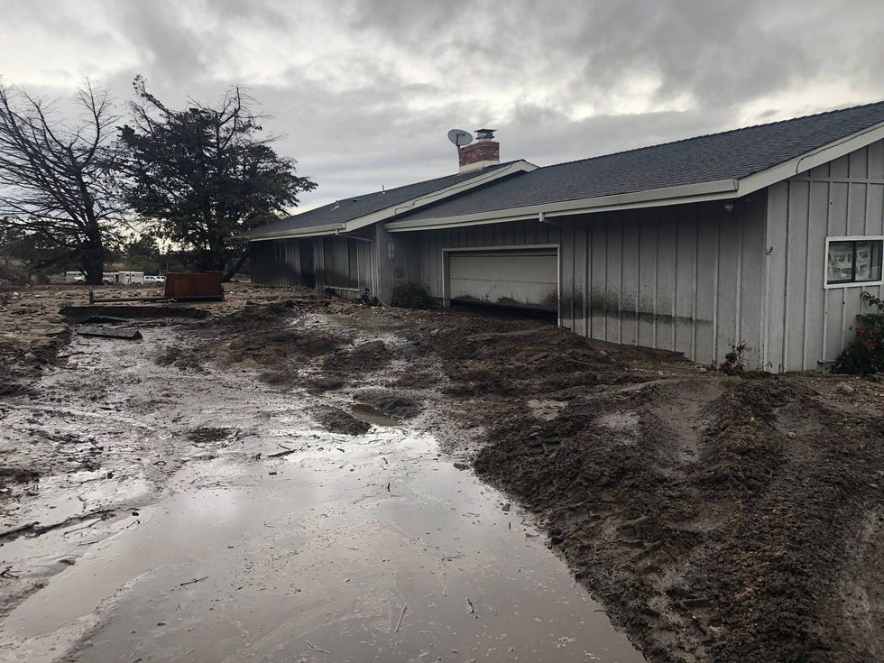 Upwards of 25 homes and outbuildings in Salinas sustained damage in the mudslide.