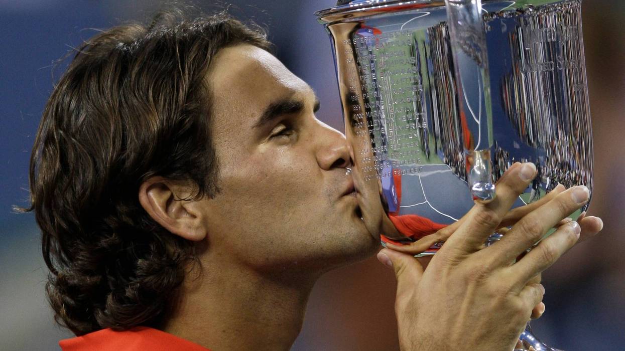 US Open Federer Exhibition Tennis 469