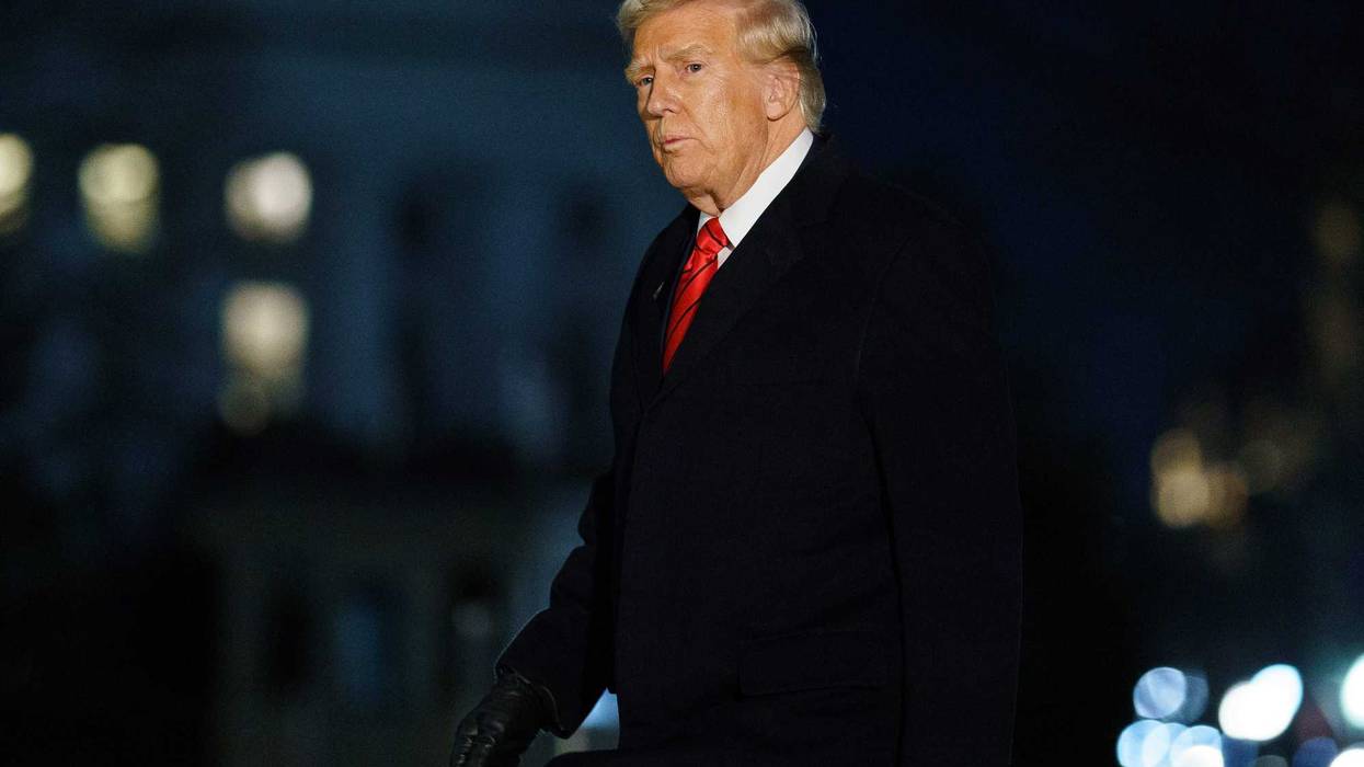 US President Donald Trump arrives on the South Lawn of the White House, Washington, DC, USA, 27 January 2025.