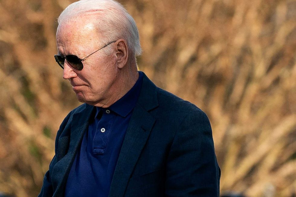 US President Joe Biden departs Saint Edmond Catholic Church in Rehoboth Beach, Delaware, on March 19, 2022.