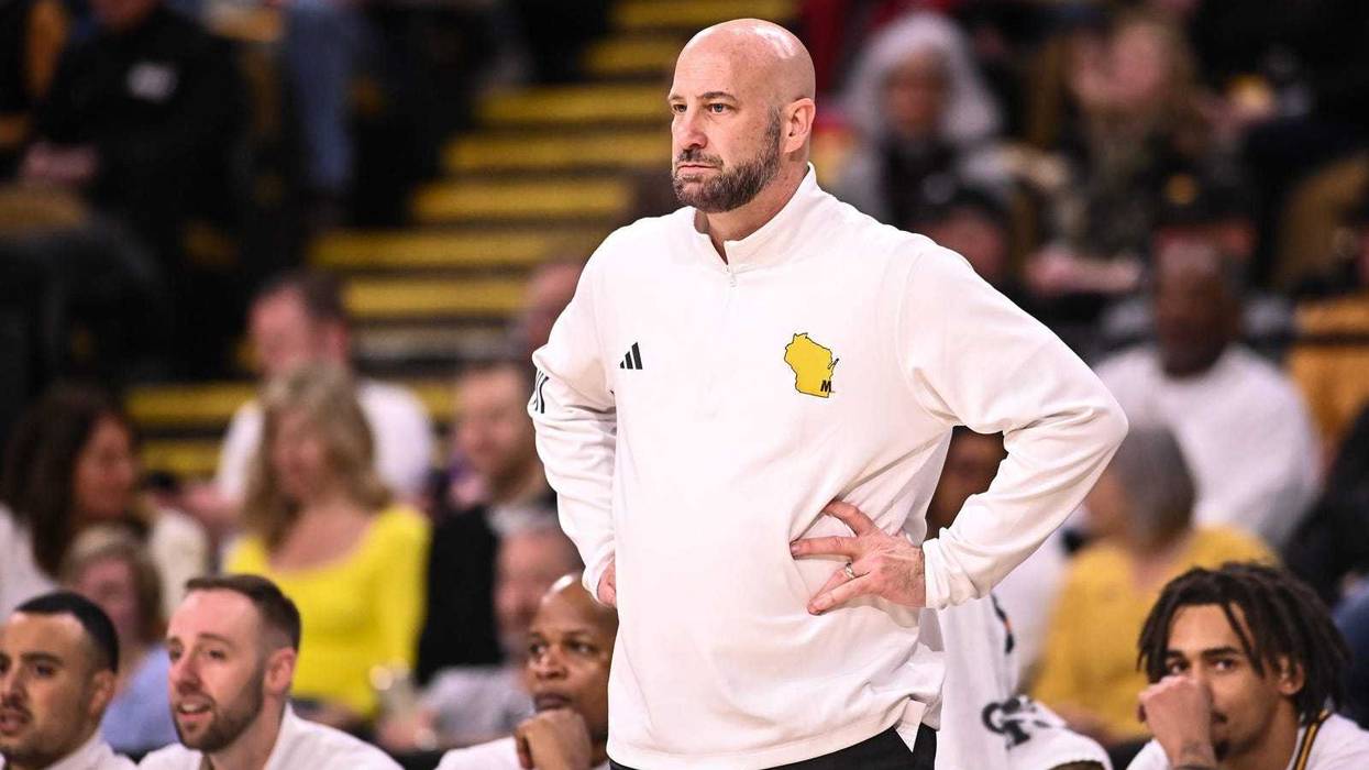 UW-Milwaukee head coach Bart Lundy watches the action against UW-Green Bay in the first half of their game Saturday, March 2, 2024, at the UW-Milwaukee Panther Arena in Milwaukee, Wisconsin.