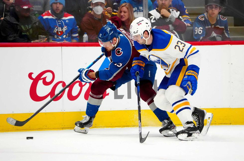 Valeri Nichushkin and Mattias Samelsson