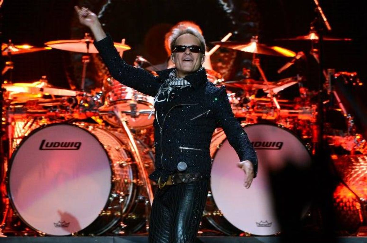 Van Halen, singer Dave Lee Roth performs as part of their 2012 North American tour at Staples Center